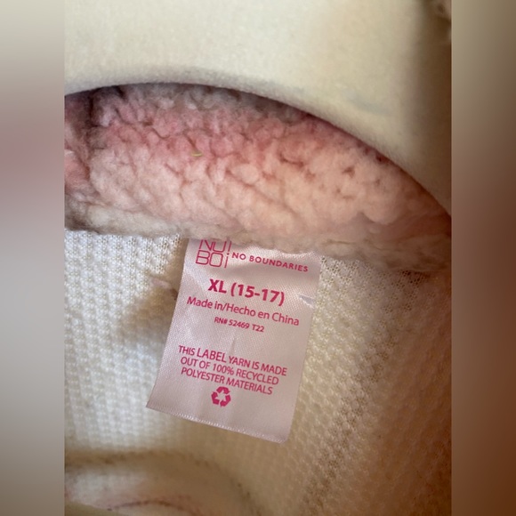 Pink and White Cozy Pink Winter Flannel Jacket Shacket XL - Picture 7 of 7